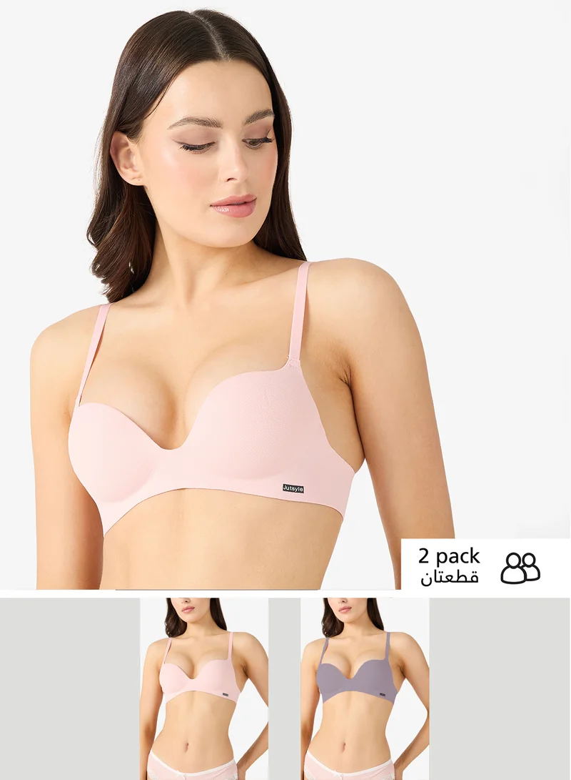 Ginger 2PC Seamless Non Wired Padded Push Up Bra